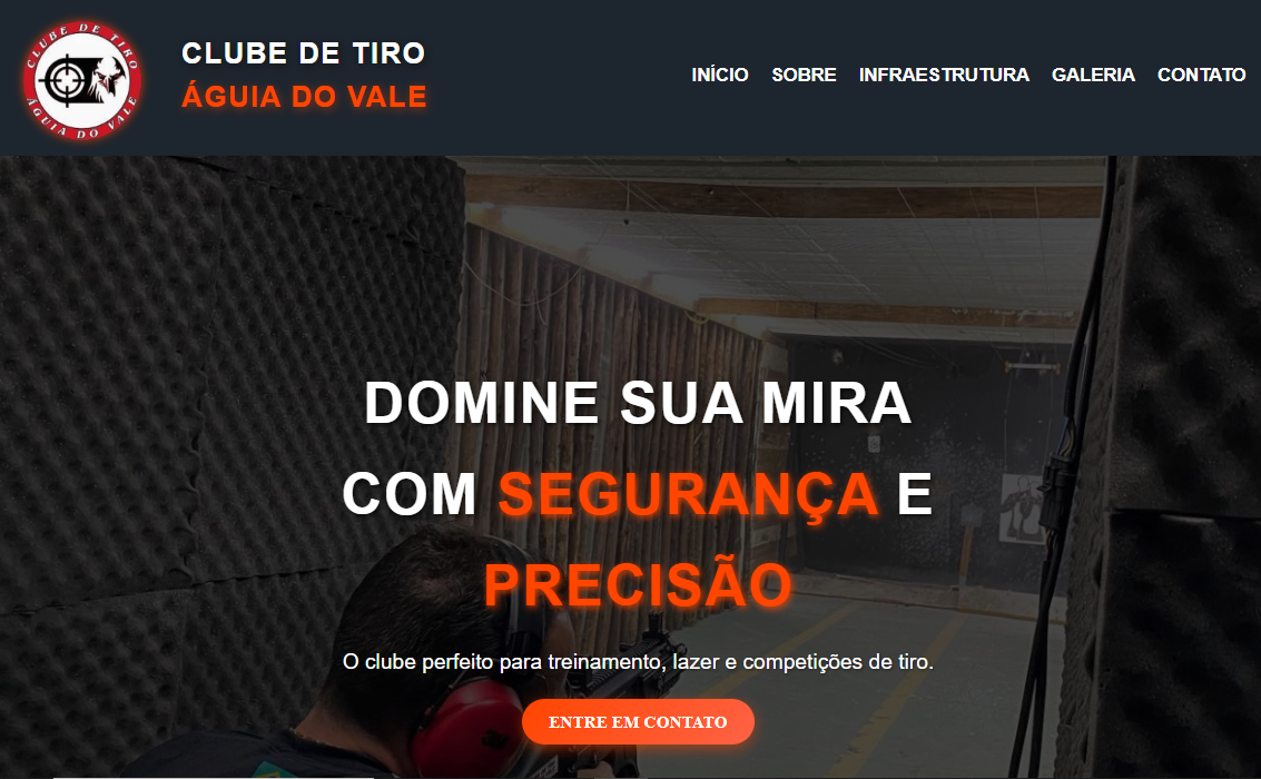 Captura de tela do site Águia do Vale